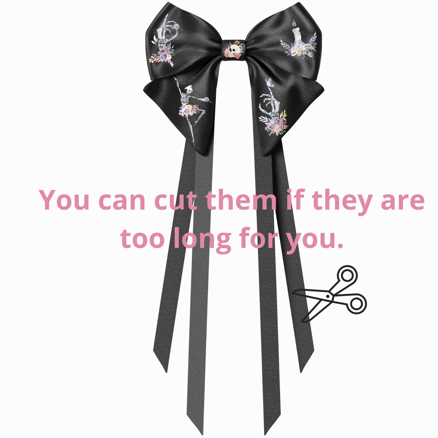 Bow hair clip Ribbons. Gothic style