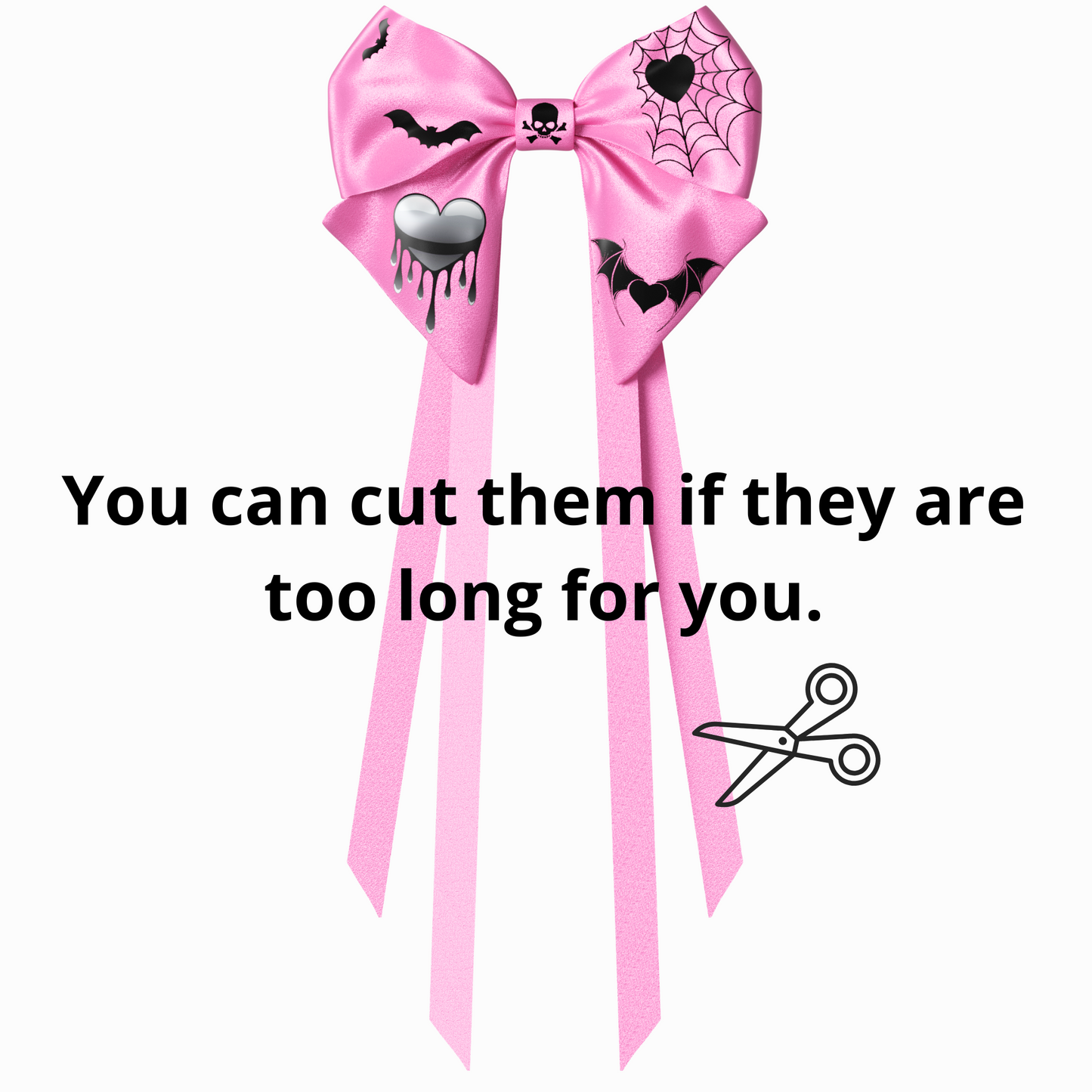 Bow hair clip ribbons. EMO style Emogirl