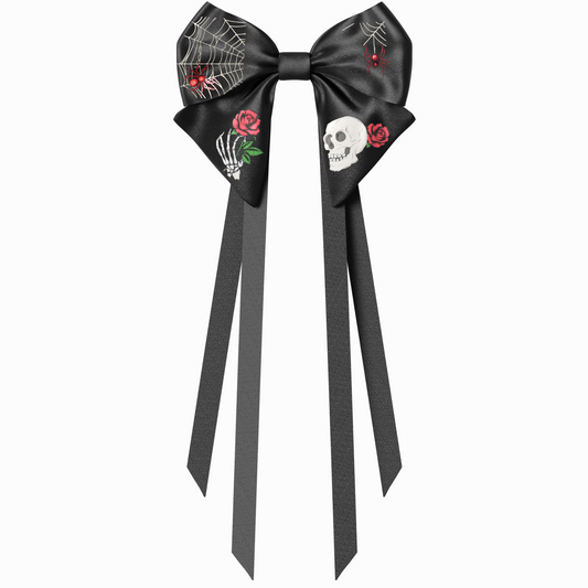 Bow hair clip Ribbons. Gothic style