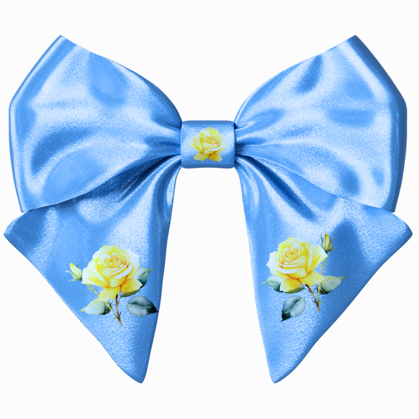 Blue Bow hair clip. Floral collection