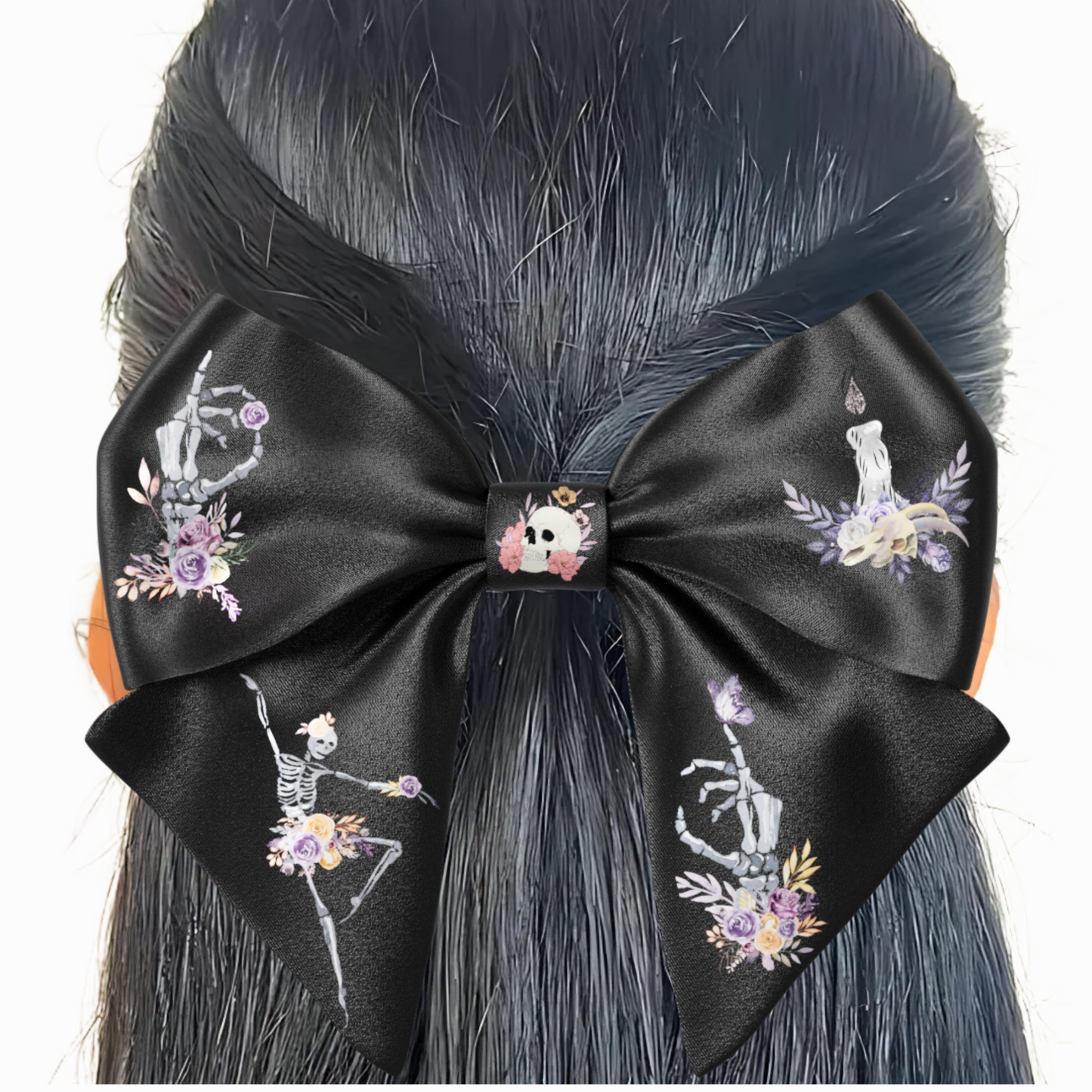 Bow hair clip. Gothic style