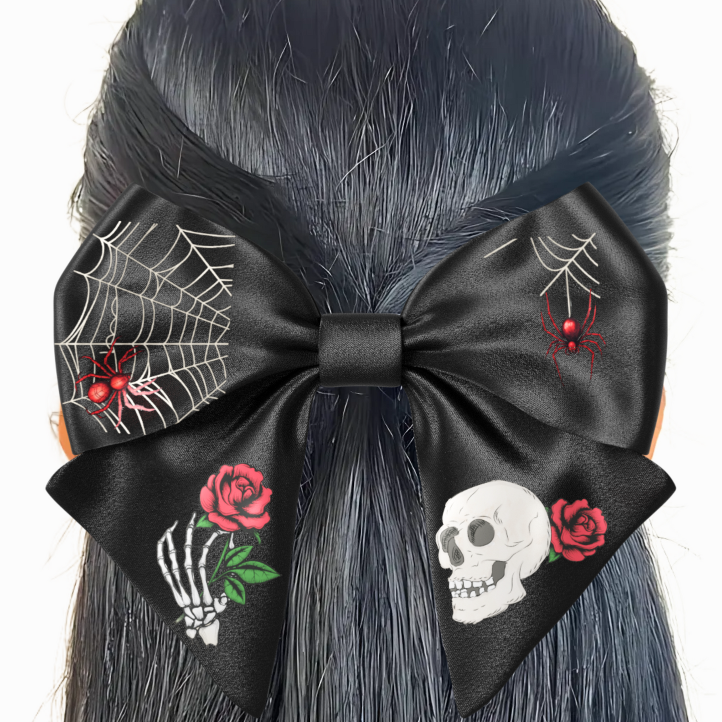 Bow hair clip. Gothic style