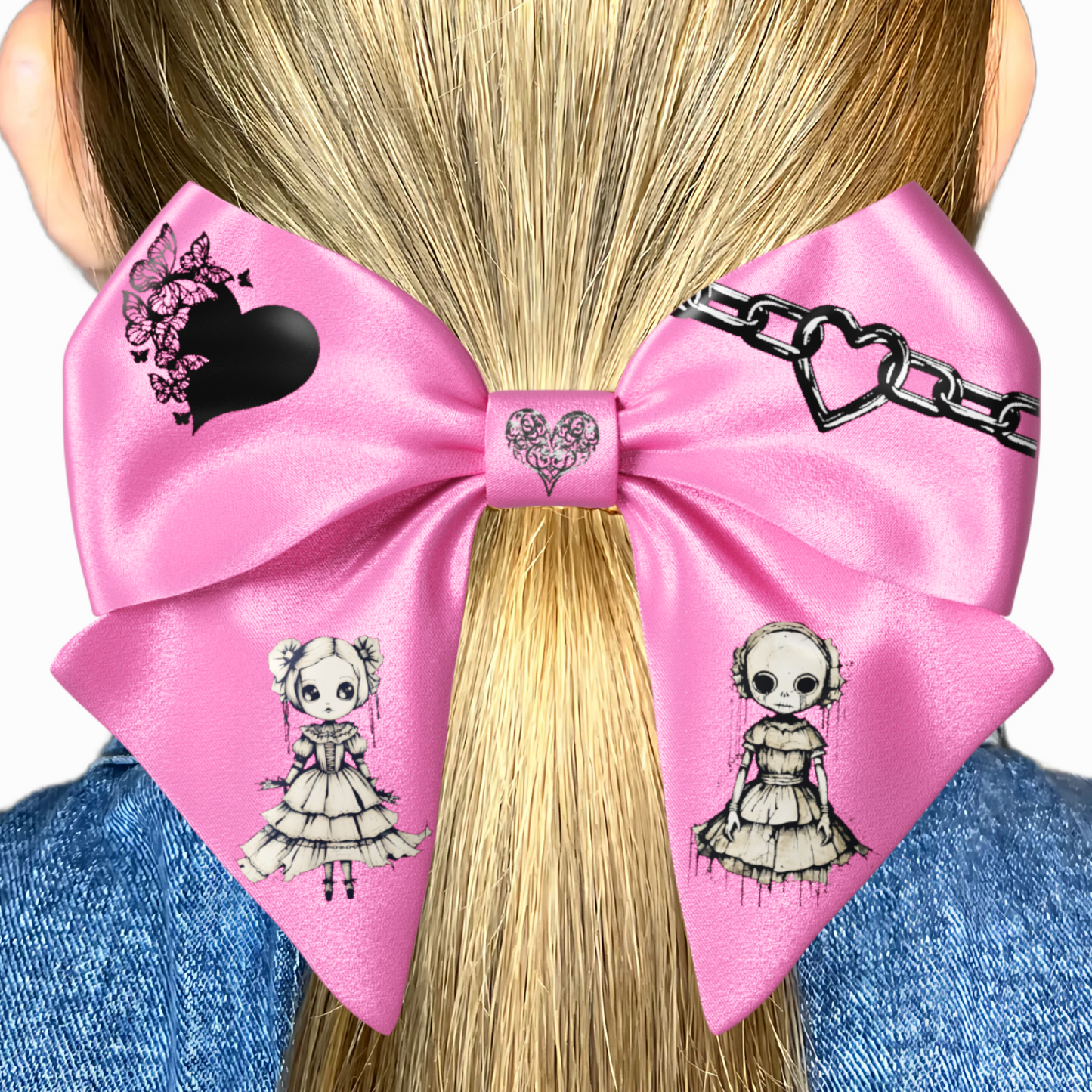 Bow hair clip. EMO style Emogirl