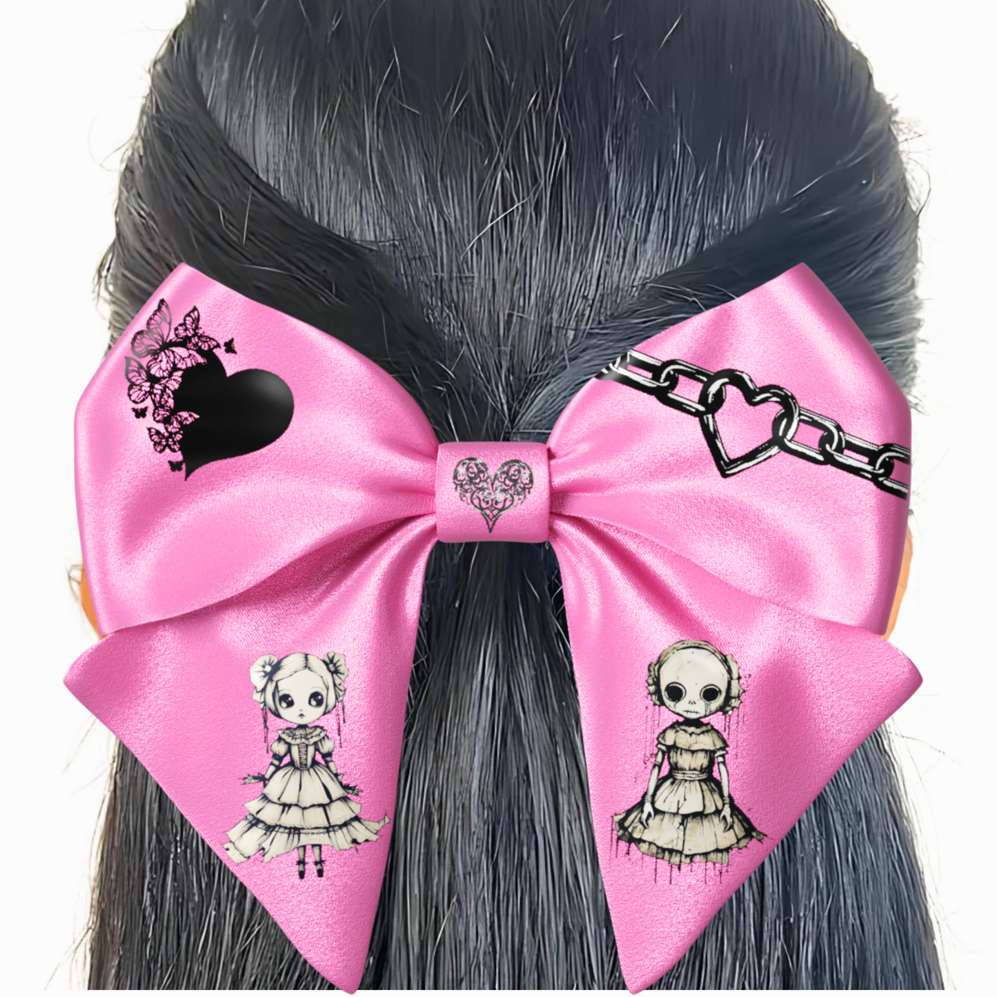 Bow hair clip. EMO style Emogirl