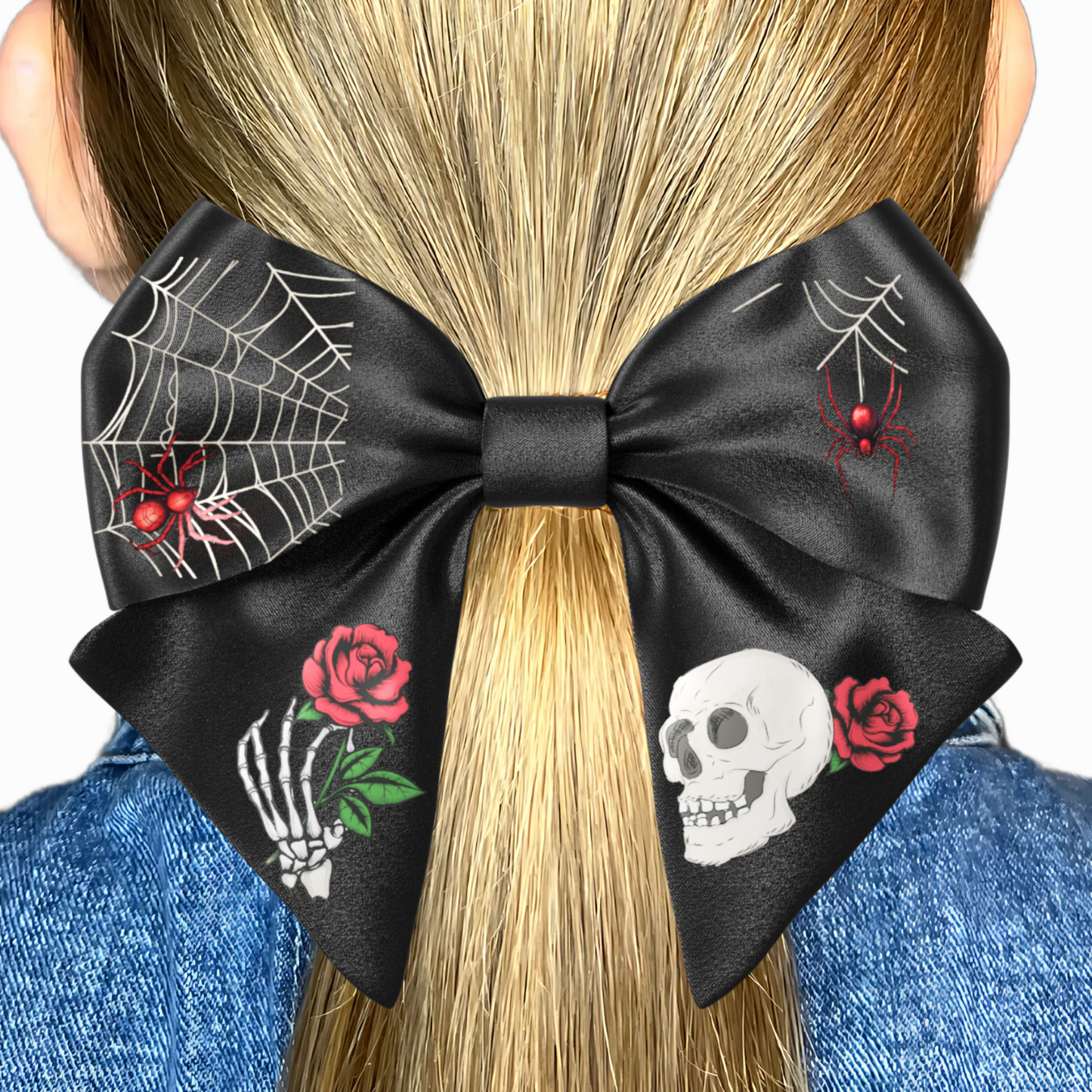 Bow hair clip. Gothic style