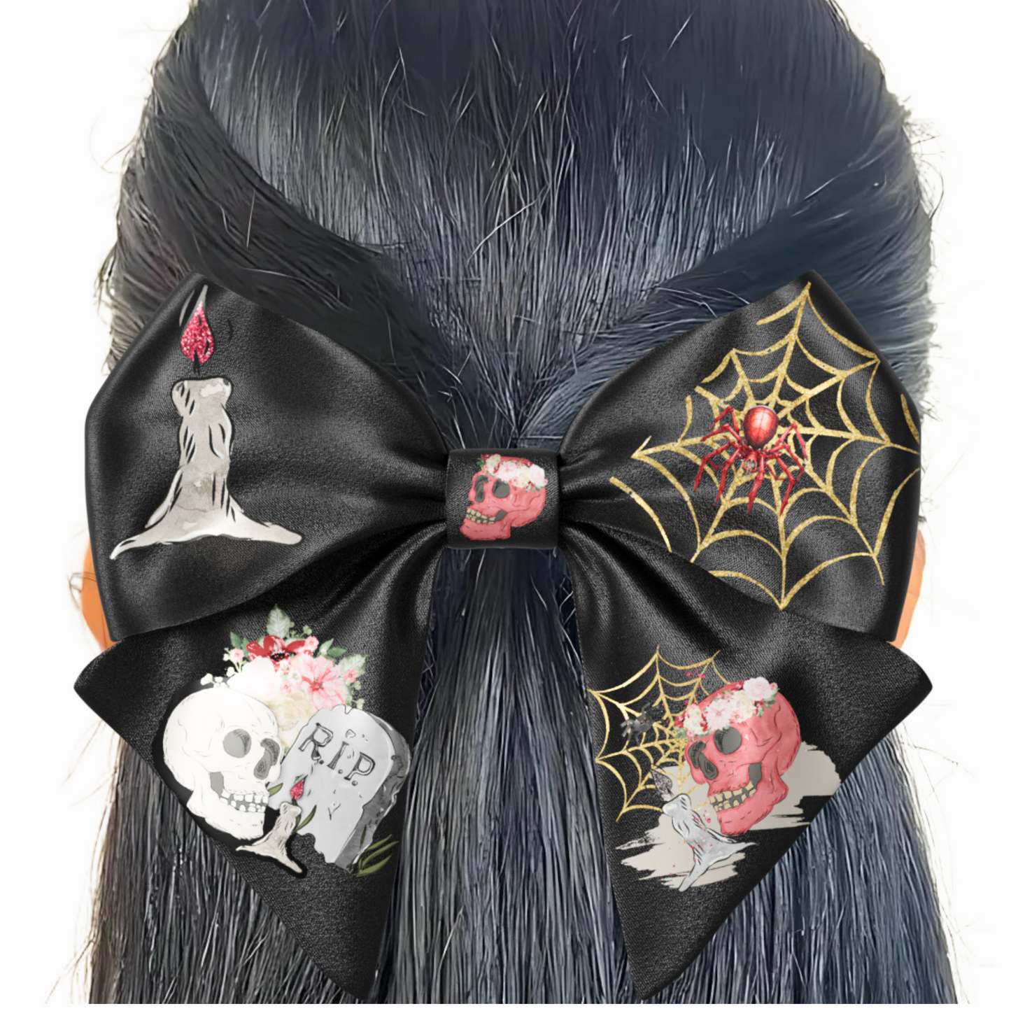 Bow hair clip. Gothic style