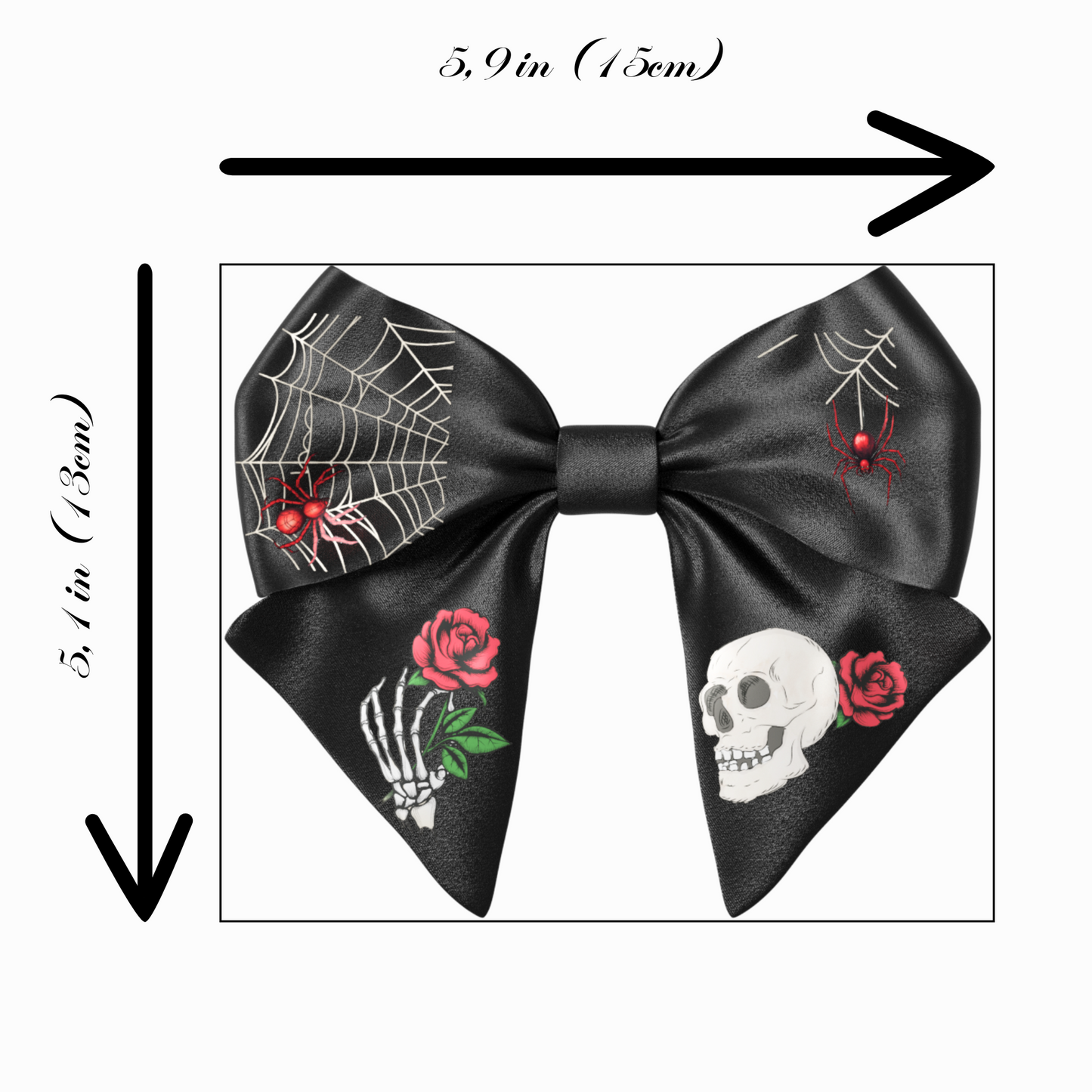 Bow hair clip. Gothic style