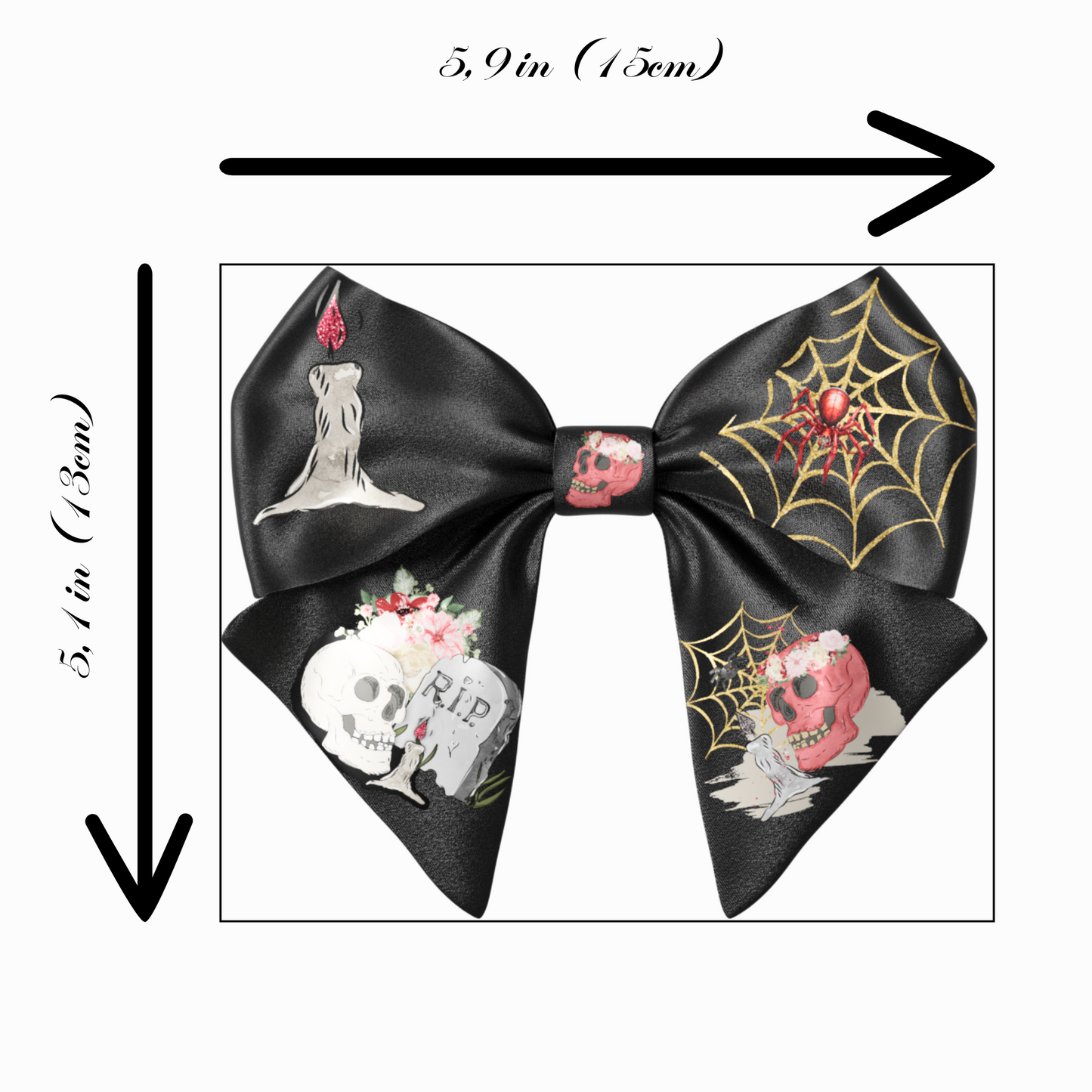 Bow hair clip. Gothic style