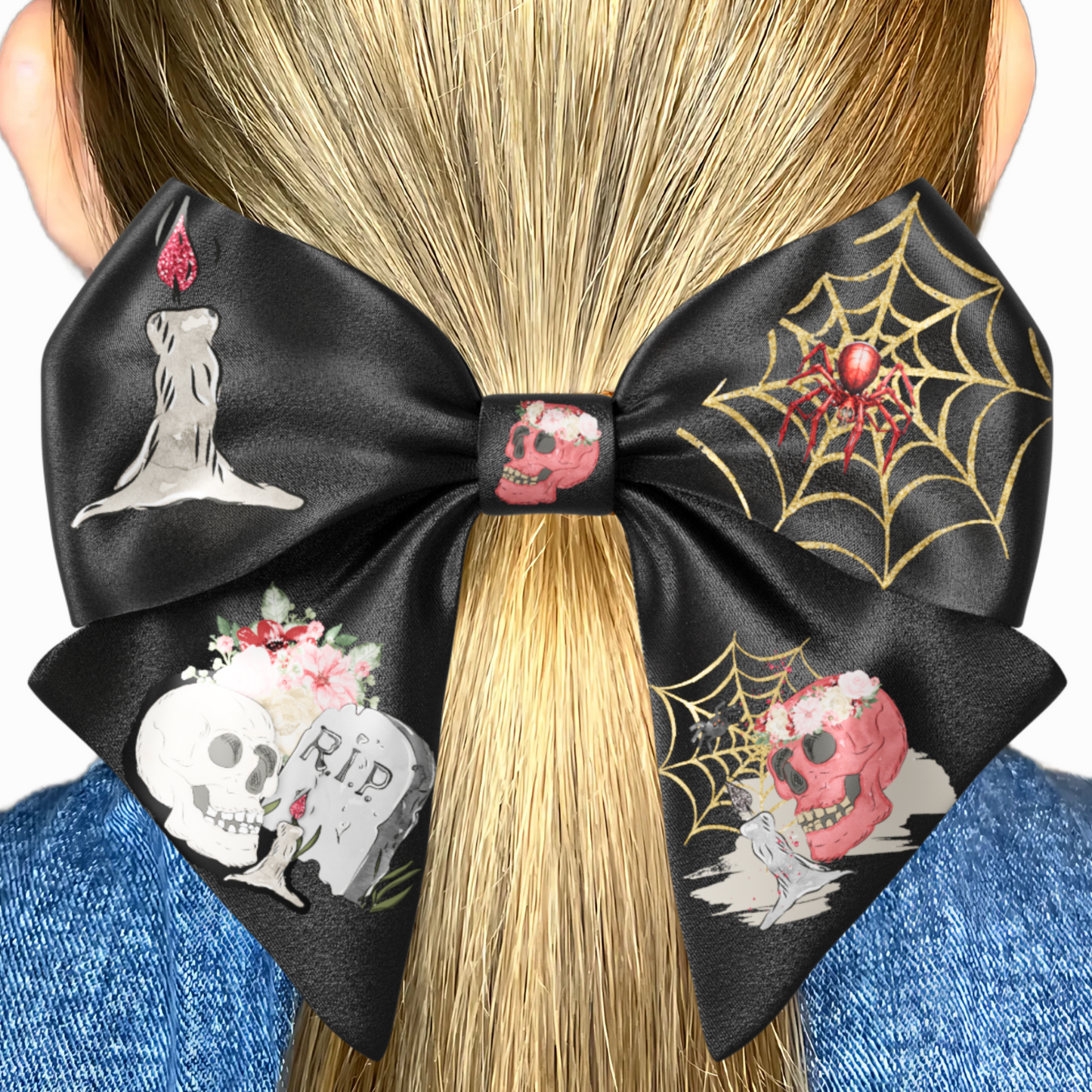 Bow hair clip. Gothic style