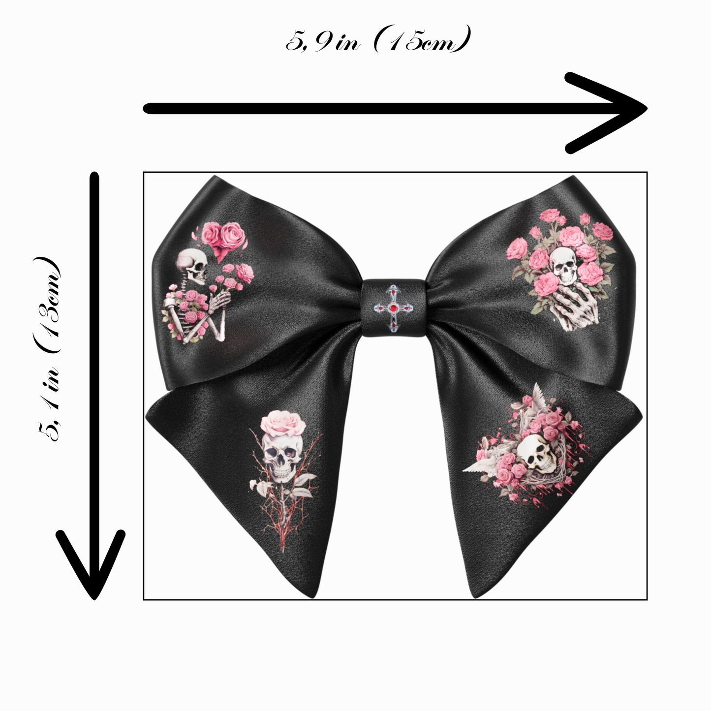 Bows hair clips 2pcs set. EMO Gothic style Emogirl Goth