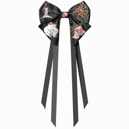 Bow hair clip Ribbons. Gothic style