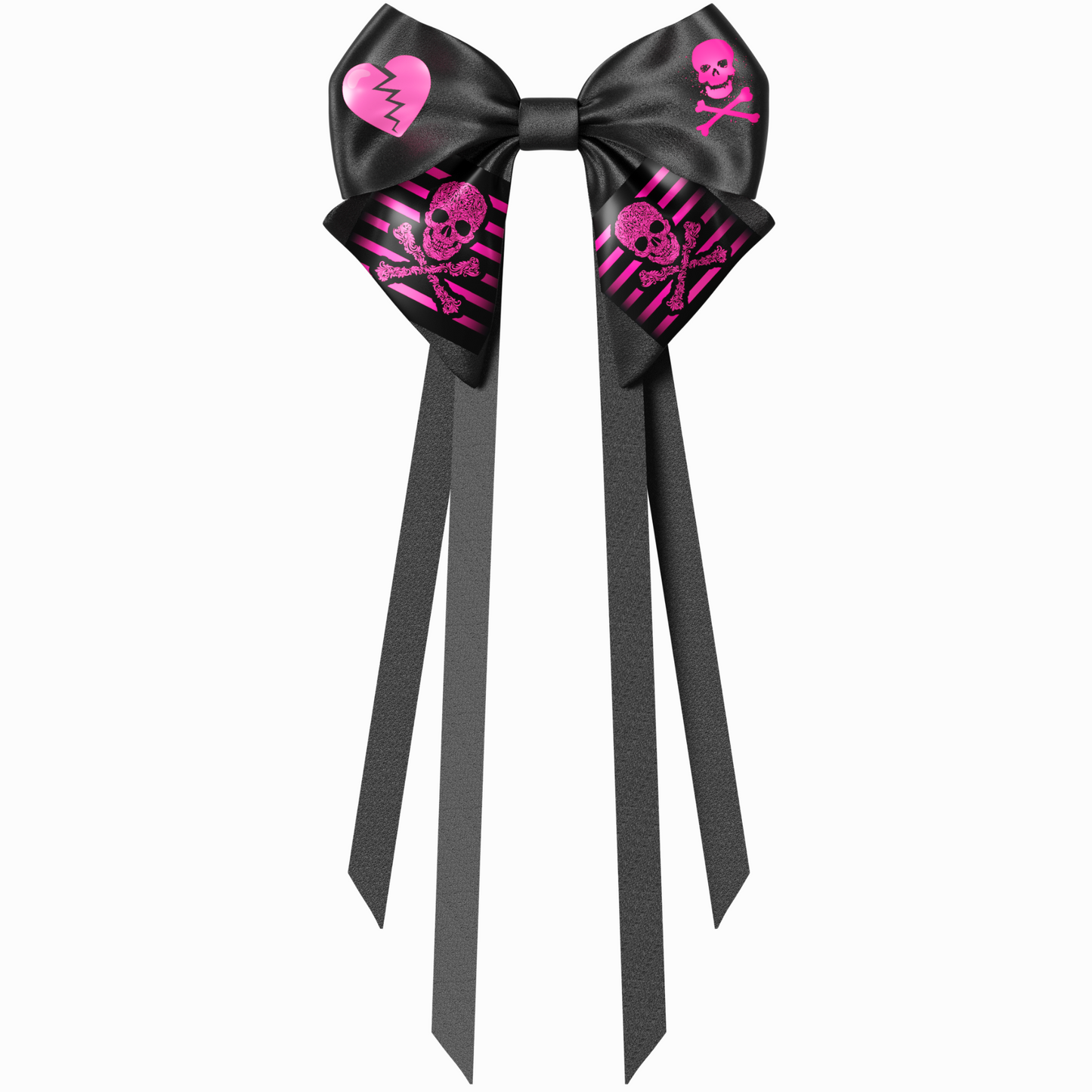 Bow hair clip ribbons. EMO style Emogirl