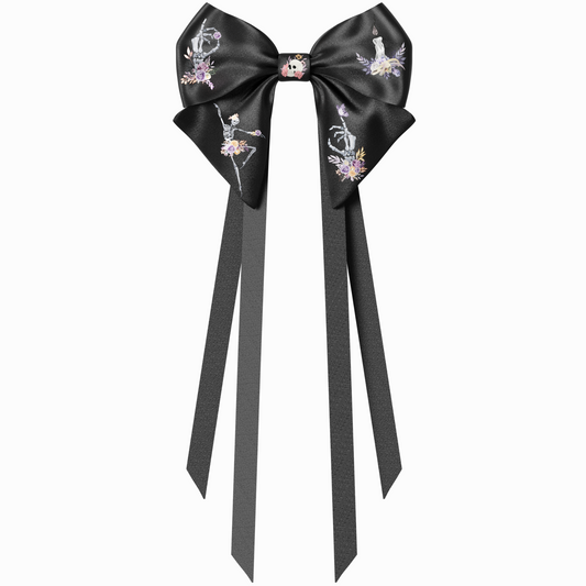 Bow hair clip Ribbons. Gothic style