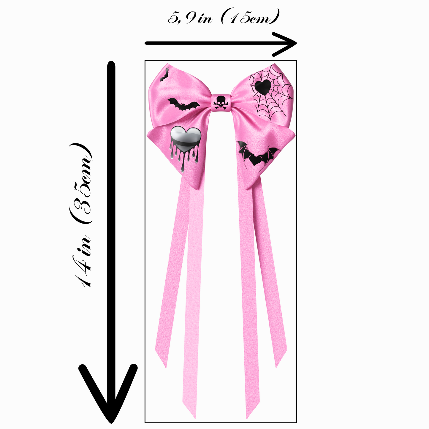 Bow hair clip ribbons. EMO style Emogirl