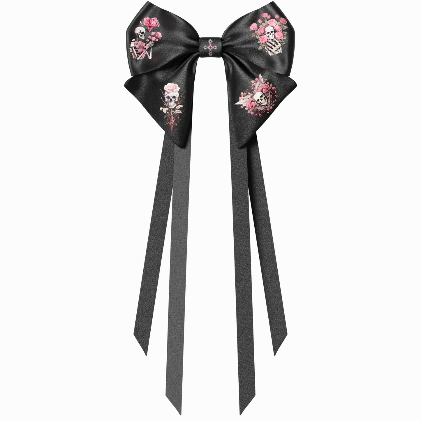 Bow hair clip Ribbons. Gothic style